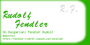 rudolf fendler business card